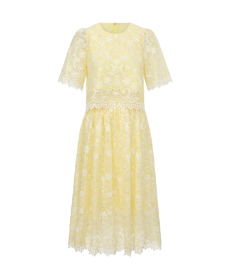 Vintage Sequin Embroidered 2 Piece Set Women Hollow Out Lace Short Sleeve Tops + A-Line Long Skirts Suit for Cocktail Party
Vintage Sequin Embroidered 2 Piece Set Women Hollow Out Lace Short Sleeve Tops + A-Line Long Skirts Suit for Cocktail Party