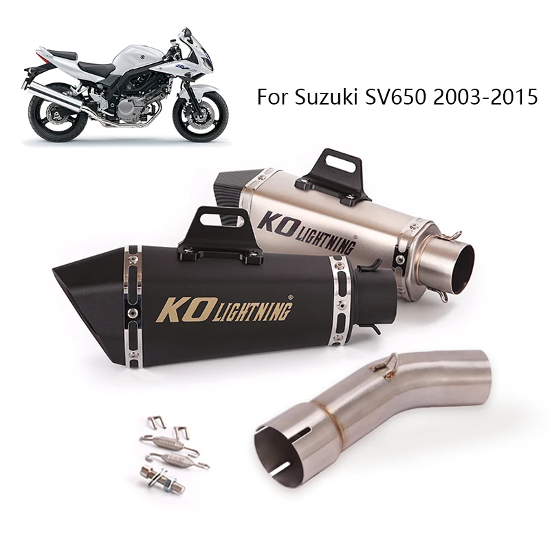 For Suzuki SV650 2003-2015 Motorcycle Exhaust Pipe Muffler Escape With DB Killer Slip On Middle Connect Tube Stainless Steel
For Suzuki SV650 2003-2015 Motorcycle Exhaust Pipe Muffler Escape With DB Killer Slip On Middle Connect Tube Stainless Steel