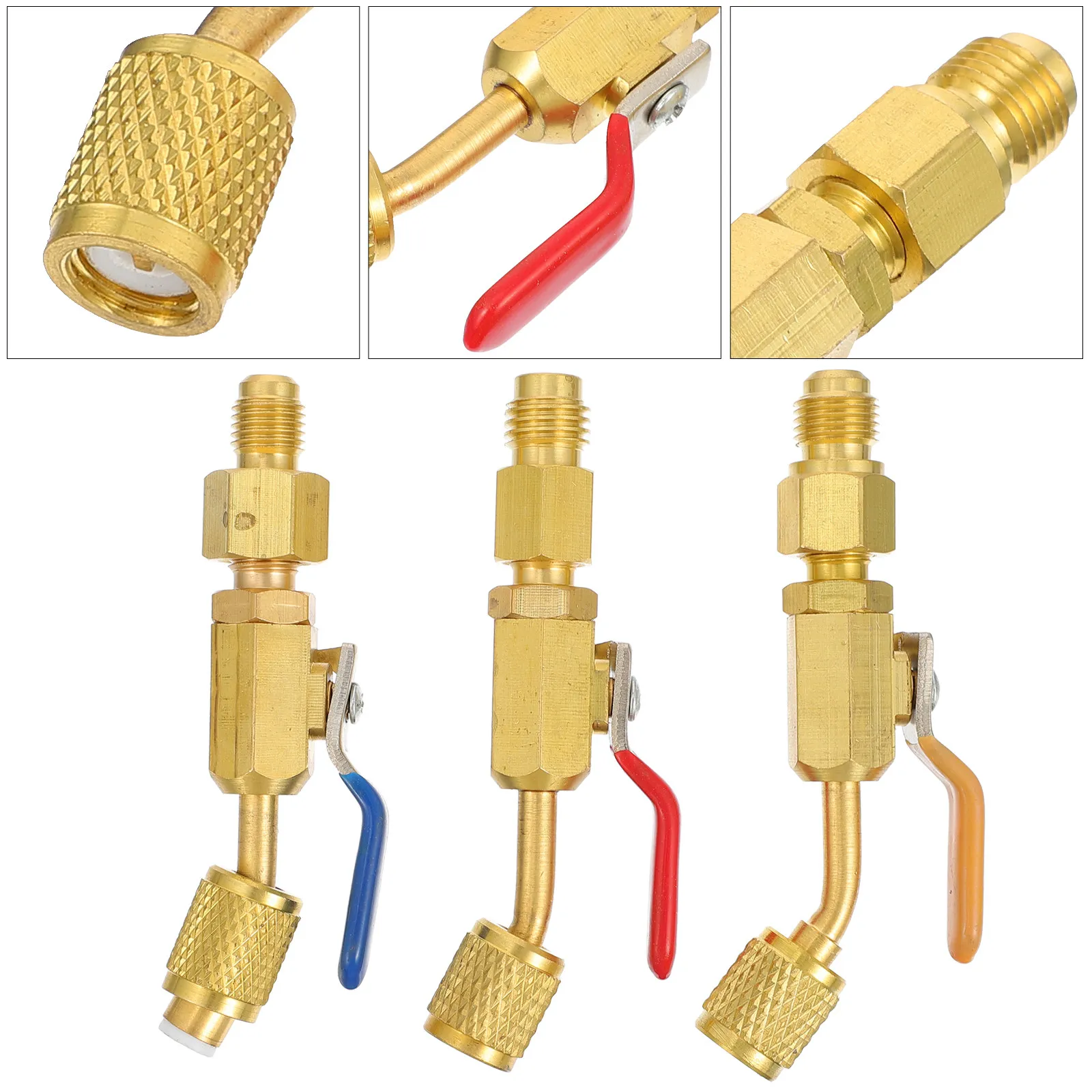 3pcs Air Conditioning Refrigerant Valves Straight Ball Shut HVAC R134A R410A Car AC Maintenance Vacuum Adapter
3pcs Air Conditioning Refrigerant Valves Straight Ball Shut HVAC R134A R410A Car AC Maintenance Vacuum Adapter