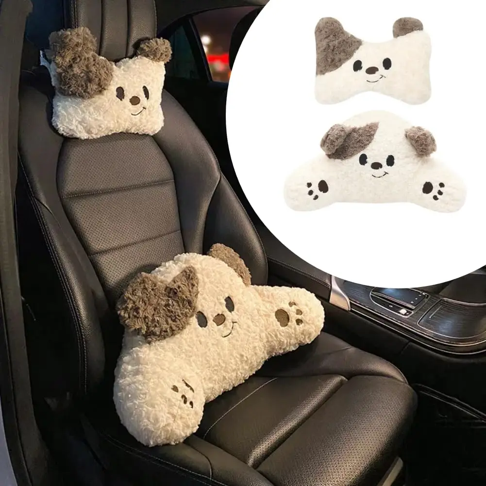 Cute Dog Shaped Car Headrest And Lumbar Support Pillow Plush Neck Waist Cushion For Adult
Cute Dog Shaped Car Headrest And Lumbar Support Pillow Plush Neck Waist Cushion For Adult