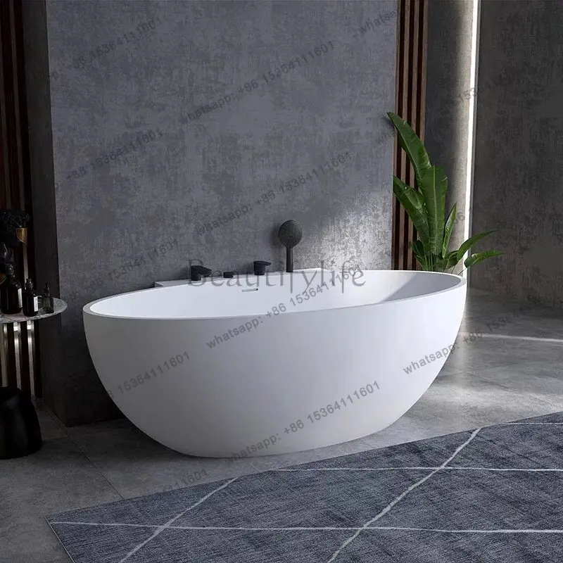 Household small apartment against the wall artificial stone bathtub independent bathroom bathtub
Household small apartment against the wall artificial stone bathtub independent bathroom bathtub