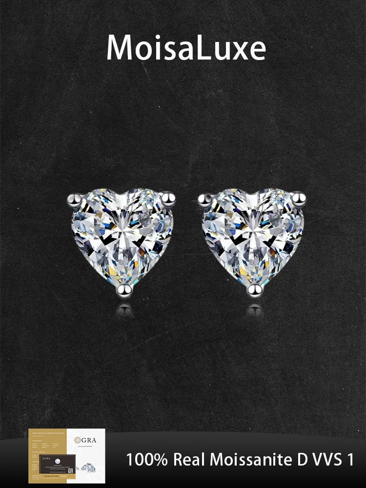MoisaLuxe Official Store GRA Moissanite Plata Sterling 925 Silver Heart-shaped for Women Fashion Jewelry Hoops Piercing
MoisaLuxe Official Store GRA Moissanite Plata Sterling 925 Silver Heart-shaped for Women Fashion Jewelry Hoops Piercing