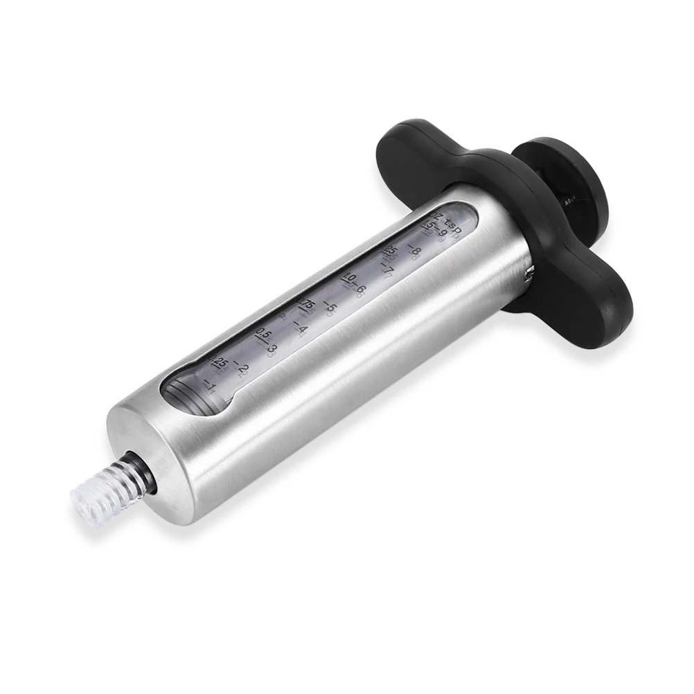304 Stainless Steel Turkey Needle Syringe Meat Injector BBQ Kit Juicy Flavorful marinade needle minced needle safe healthy
304 Stainless Steel Turkey Needle Syringe Meat Injector BBQ Kit Juicy Flavorful marinade needle minced needle safe healthy