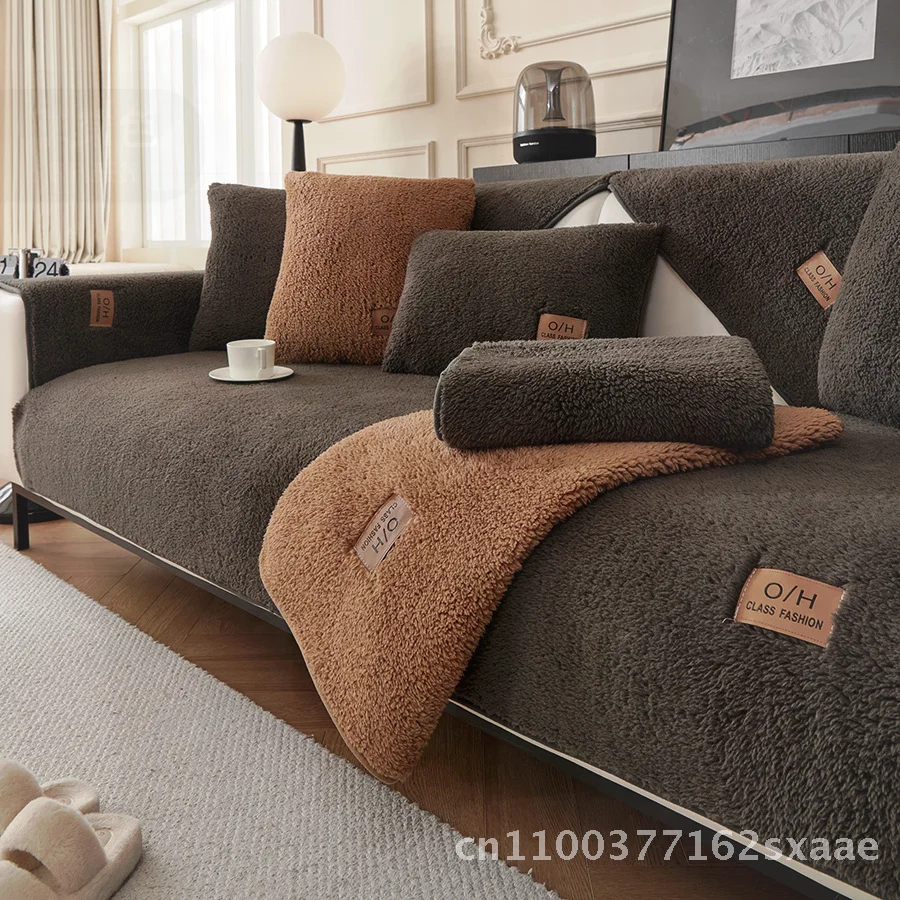 Lamb Velvet Sofa Cushion Winter Non-Slip Plush Padded Nordic Style Solid Color Sofa Cover Towel Soft Cushion Cover for Home
Lamb Velvet Sofa Cushion Winter Non-Slip Plush Padded Nordic Style Solid Color Sofa Cover Towel Soft Cushion Cover for Home