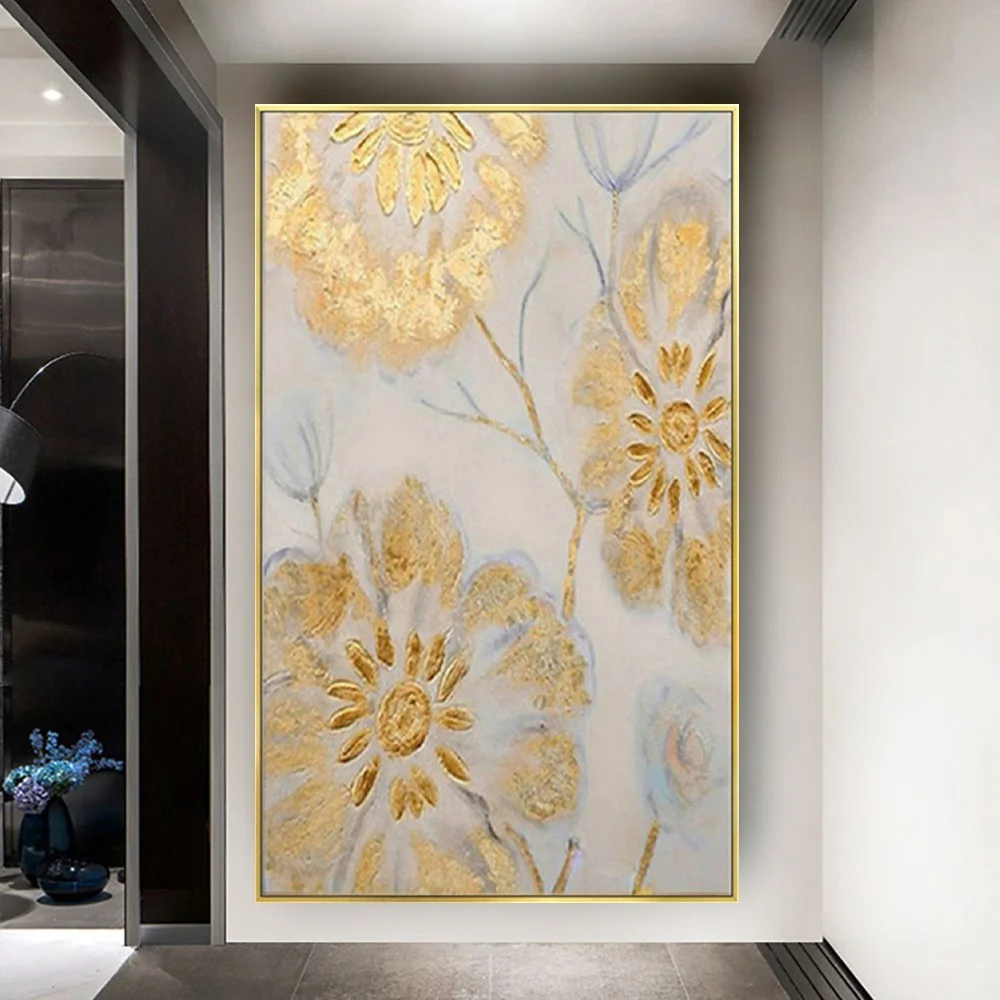 100% Hand-Painted Abstract Oil Painting Modern Gold Foil Texture Wall Art Home Hangings Canvas Drawing Decor Living Room Hotel
100% Hand-Painted Abstract Oil Painting Modern Gold Foil Texture Wall Art Home Hangings Canvas Drawing Decor Living Room Hotel