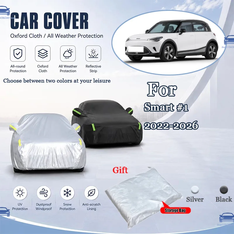 For Smart 1 Covers 2022-2026 All Weather Oxford Car Cover UV Snow Dustproof Reflective Strip Outdoor Protection
For Smart 1 Covers 2022-2026 All Weather Oxford Car Cover UV Snow Dustproof Reflective Strip Outdoor Protection