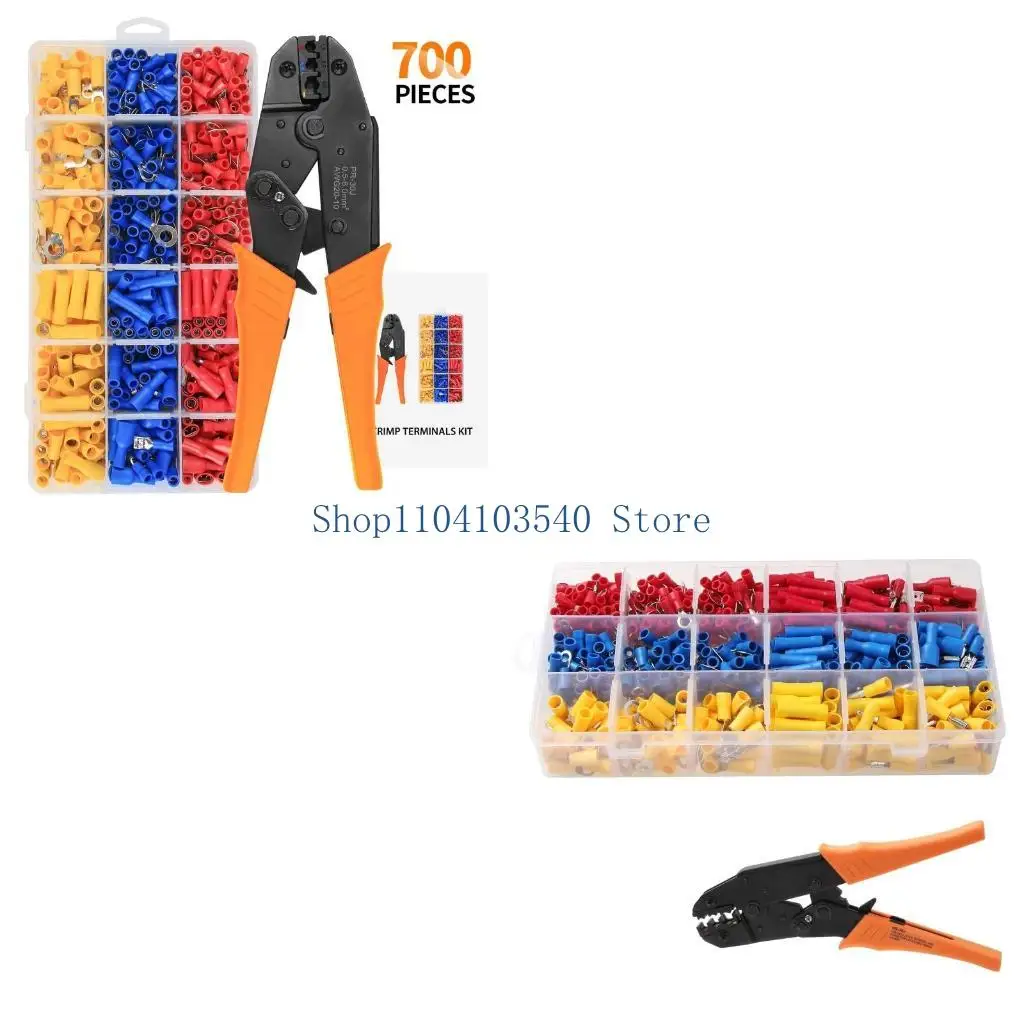 02DC High Carbon Steel Ratchet Terminal Crimper of AWG22-10 with 700PCS Butt
02DC High Carbon Steel Ratchet Terminal Crimper of AWG22-10 with 700PCS Butt