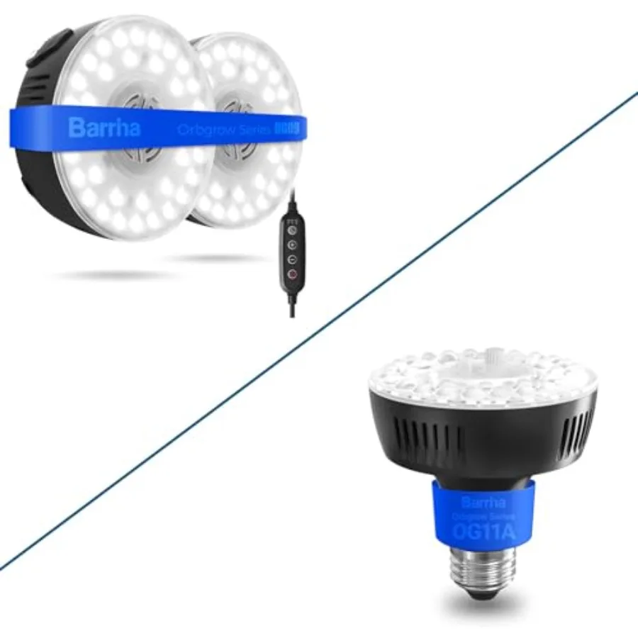 Orbgrow Series 5000K OG09 Puck Grow Light and OG11A Grow Light Bulb Black
Orbgrow Series 5000K OG09 Puck Grow Light and OG11A Grow Light Bulb Black
