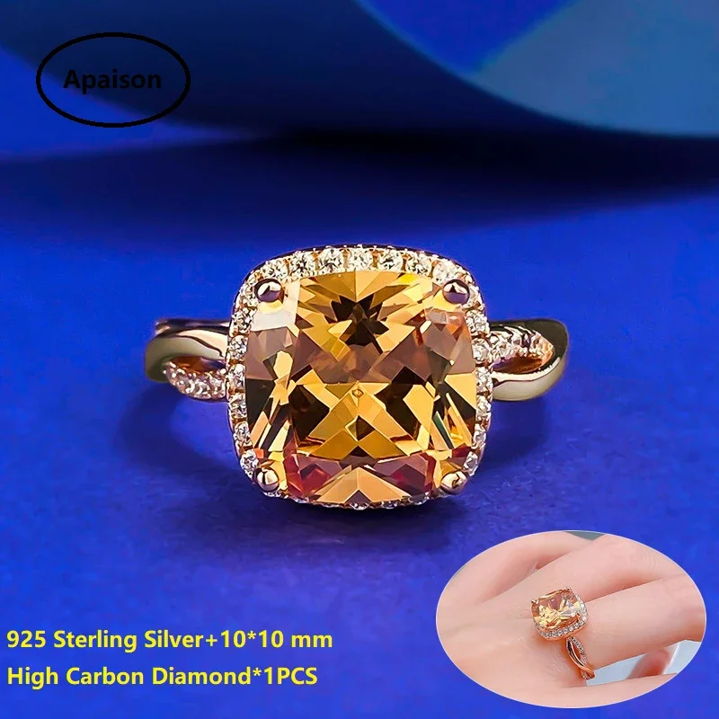Apaison 10*10 mm Square High Carbon Diamond Rings For Women Prom Party Rose Gold Plated Fine Jewelry Ladies Gift
Apaison 10*10 mm Square High Carbon Diamond Rings For Women Prom Party Rose Gold Plated Fine Jewelry Ladies Gift