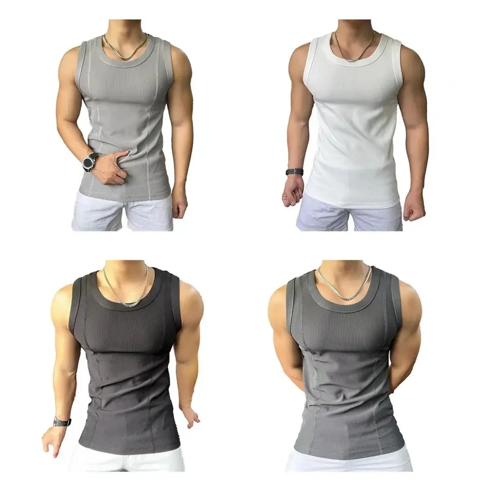 2026 Summer Casual Simple Solid Ribbed Tank Top Men Clothes Leisure Slim O Neck Sleeveless Basic Vest Tee Men's Fashion Camisole
2026 Summer Casual Simple Solid Ribbed Tank Top Men Clothes Leisure Slim O Neck Sleeveless Basic Vest Tee Men's Fashion Camisole