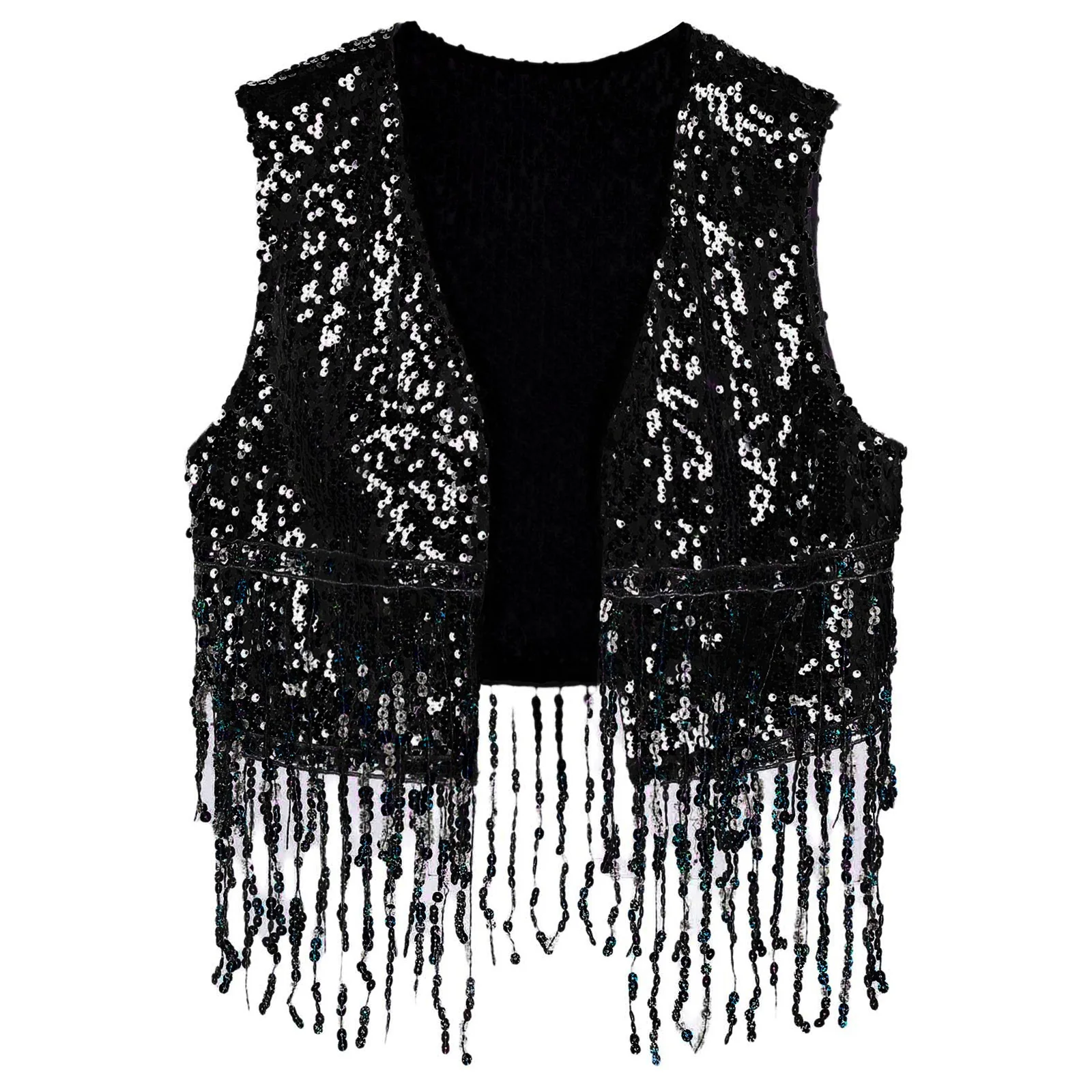 Men Fringe Tassels Waistcoat Shiny Sequin Cowboy Costume Rave Vintage 70s Disco Costume Open Front Sleeveless Cardigan Vest Tops
Men Fringe Tassels Waistcoat Shiny Sequin Cowboy Costume Rave Vintage 70s Disco Costume Open Front Sleeveless Cardigan Vest Tops