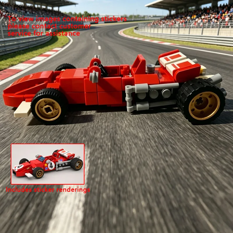 Speed Racing Car Model MOC Building Bricks Formula Racing Modular Technology Children Holiday Gifts Assemble Toys Suit