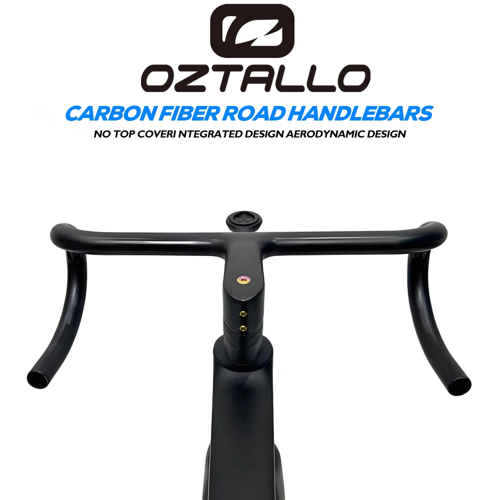 OZTALLO carbon fiber road bike handlebars, bicycle handlebars, integrated handlebars, 28.6mm, lightweight 265g, 360mm-440mm
OZTALLO carbon fiber road bike handlebars, bicycle handlebars, integrated handlebars, 28.6mm, lightweight 265g, 360mm-440mm