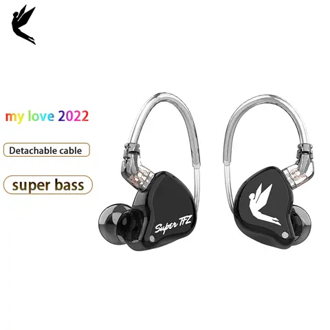Supr TFZ My Love 2022 Hifi Earphone Noise Cancelling Monitor Type c/3.5mm In Ear Bass 3m Long Wire Headphones Detachable Cable