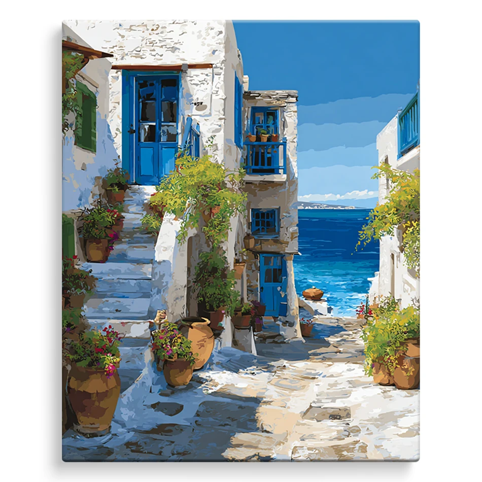 SDOYUNO Painting By Numbers Oil Art Landscape Seaview House Street Kits Picture Frame Handpainted Acrylic Paints Adult Coloring
SDOYUNO Painting By Numbers Oil Art Landscape Seaview House Street Kits Picture Frame Handpainted Acrylic Paints Adult Coloring