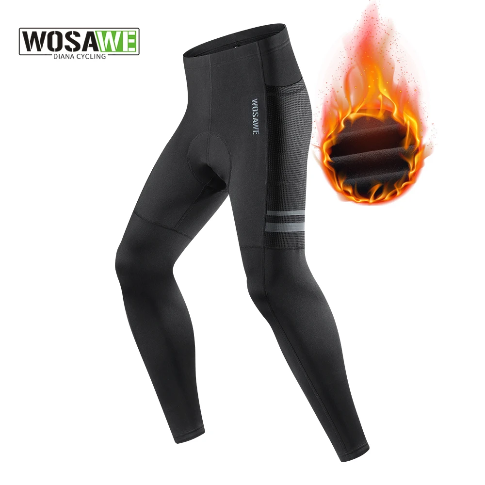 WOSAWE Winter Cycling Pants with Back Pocket 3D Gel Padded Men Fleece Sports Warm Long Pants MTB Road Ski Road Bike Pants
WOSAWE Winter Cycling Pants with Back Pocket 3D Gel Padded Men Fleece Sports Warm Long Pants MTB Road Ski Road Bike Pants