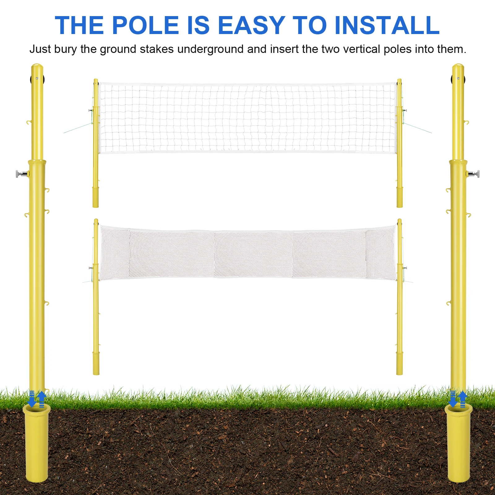 Волейбольная стойка с регулируемой высотой и волейбольной сеткой/сеткой для бадминтона, спортивные телескопические стойки для заднего двора, пляжа, лужайки
Волейбольная стойка с регулируемой высотой и волейбольной сеткой/сеткой для бадминтона, спортивные телескопические стойки для заднего двора, пляжа, лужайки