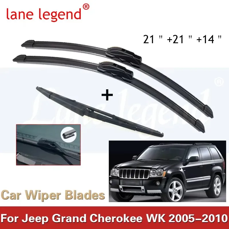 Wiper Front & Rear Wiper Blades Set Kit For Jeep Grand Cherokee WK 2005 2006 2007 - 2010 Windshield Windscreen Window 21"21"14"
Wiper Front & Rear Wiper Blades Set Kit For Jeep Grand Cherokee WK 2005 2006 2007 - 2010 Windshield Windscreen Window 21"21"14"