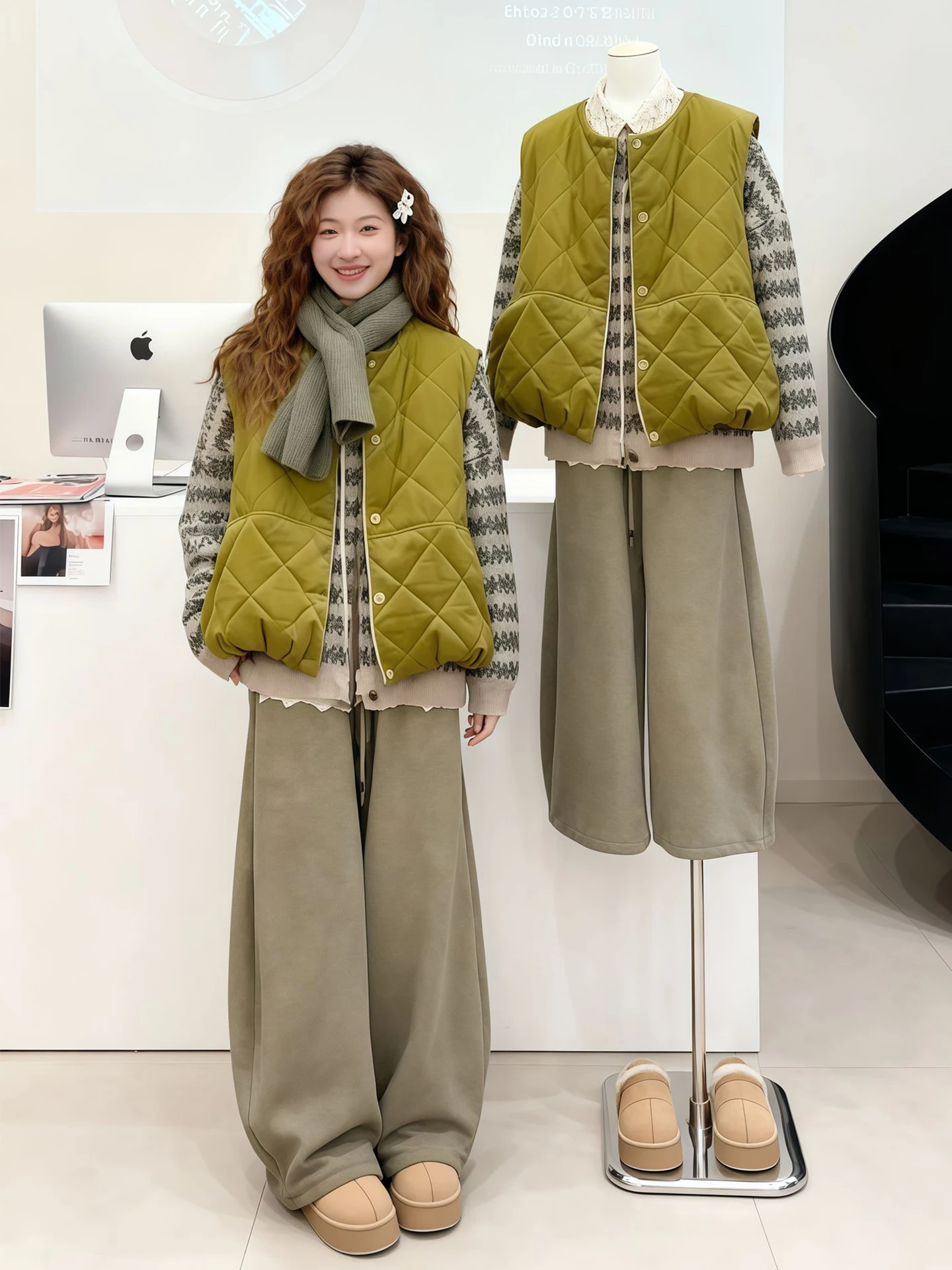 Winter Faion plus Size Women's Knitted Sweater Pants Set High Waist Warm Polyester Blend Casual Wear Tee Piece Ensemble
Winter Faion plus Size Women's Knitted Sweater Pants Set High Waist Warm Polyester Blend Casual Wear Tee Piece Ensemble