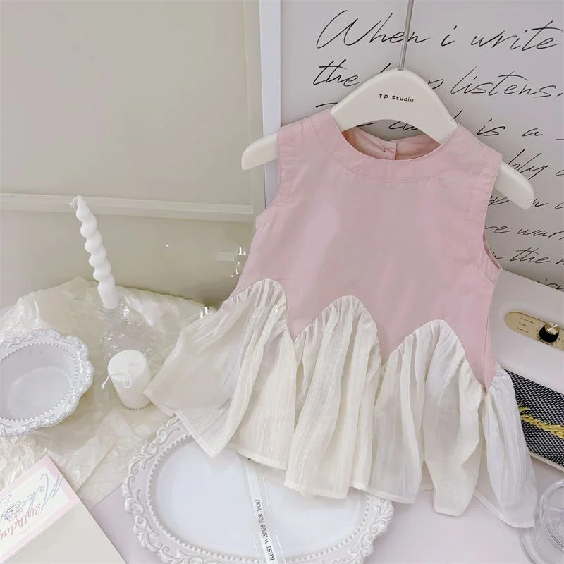 2024 Summer New Girls Pullovers Crew Neck Contrast Color Spliced Fashion Sweet Loose Sleeveless Comfortable Mermaid Tail Dress
2024 Summer New Girls Pullovers Crew Neck Contrast Color Spliced Fashion Sweet Loose Sleeveless Comfortable Mermaid Tail Dress