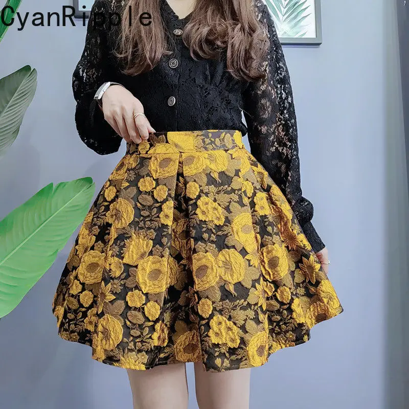 Female New Spring Summer Yellow Embroidery Jacquard Mini A-line Skirt Sweet Puff Skirt Elegant Women High Waist Ball Gown Skirt
Female New Spring Summer Yellow Embroidery Jacquard Mini A-line Skirt Sweet Puff Skirt Elegant Women High Waist Ball Gown Skirt