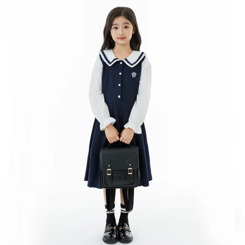 Осеннее платье для девочек-подростков, корейское детское лоскутное платье принцессы с отложным воротником для девочек, цельное платье с длинными рукавами для маленьких девочек
Осеннее платье для девочек-подростков, корейское детское лоскутное платье принцессы с отложным воротником для девочек, цельное платье с длинными рукавами для маленьких девочек