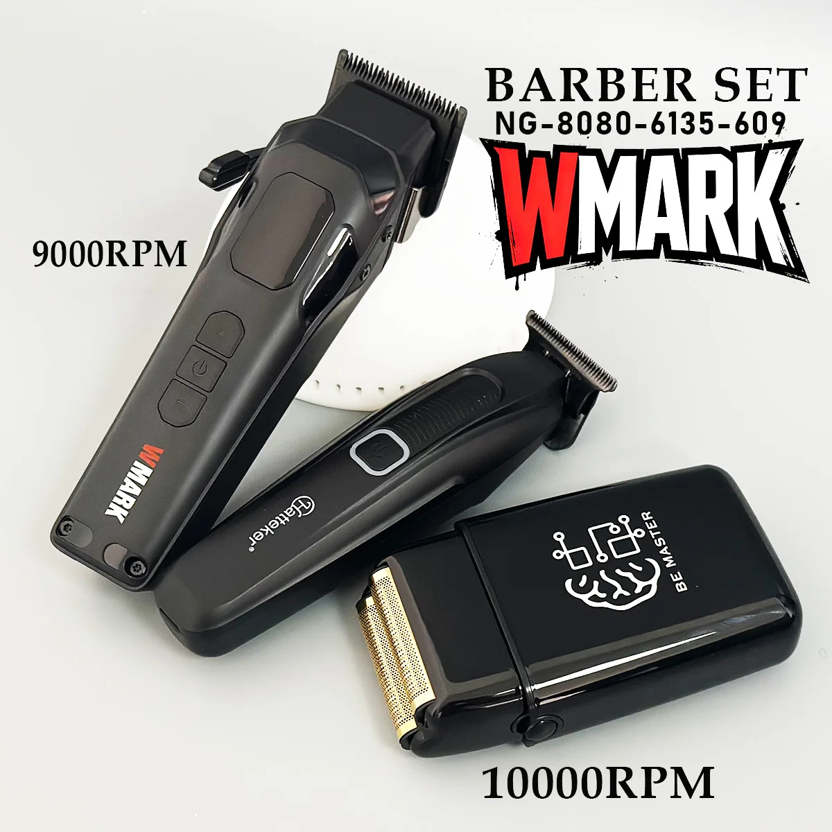 WMARK NG 8080-6135-609 Professional Hair Clipper 3PC Set Men's Trimmer DLC Blade Hair Cutting Machine Barber Shaver
WMARK NG 8080-6135-609 Professional Hair Clipper 3PC Set Men's Trimmer DLC Blade Hair Cutting Machine Barber Shaver