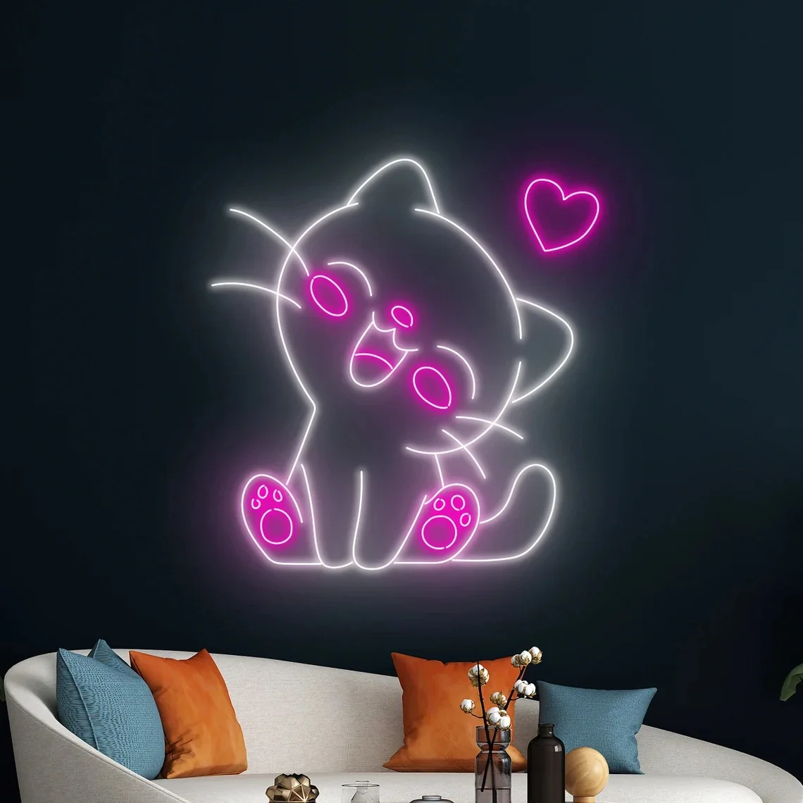 Funny Cat Neon Sign Pet Spa Room Decor Animal Neon Light Nursery Led Sign
Funny Cat Neon Sign Pet Spa Room Decor Animal Neon Light Nursery Led Sign