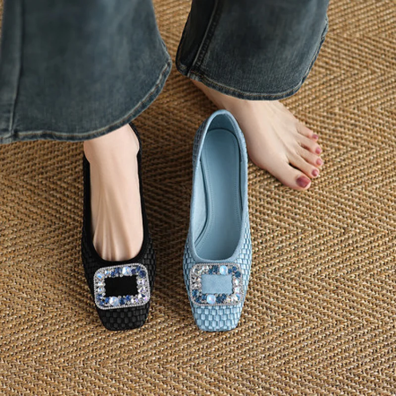 Women's Genuine Leather Blue Pumps low-heeled Elegant Luxury Lady Thick Square Designer High Quality Shoes Woman
Women's Genuine Leather Blue Pumps low-heeled Elegant Luxury Lady Thick Square Designer High Quality Shoes Woman