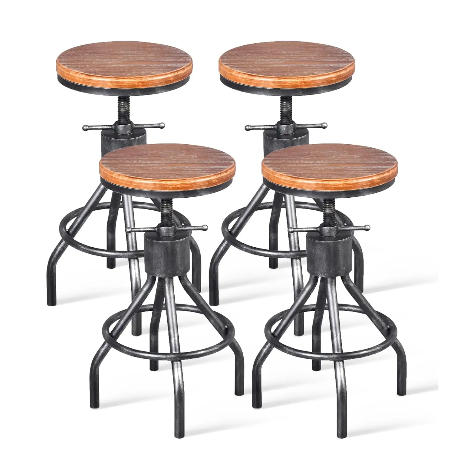 Набор из 4 штук, регулируемые по высоте (23-33 дюйма) промышленные вращающиеся стулья из массива дерева для использования в помещении и на улице, стильные обеденные стулья для бистро и кафе, на заказ
Набор из 4 штук, регулируемые по высоте (23-33 дюйма) промышленные вращающиеся стулья из массива дерева для использования в помещении и на улице, стильные обеденные стулья для бистро и кафе, на заказ