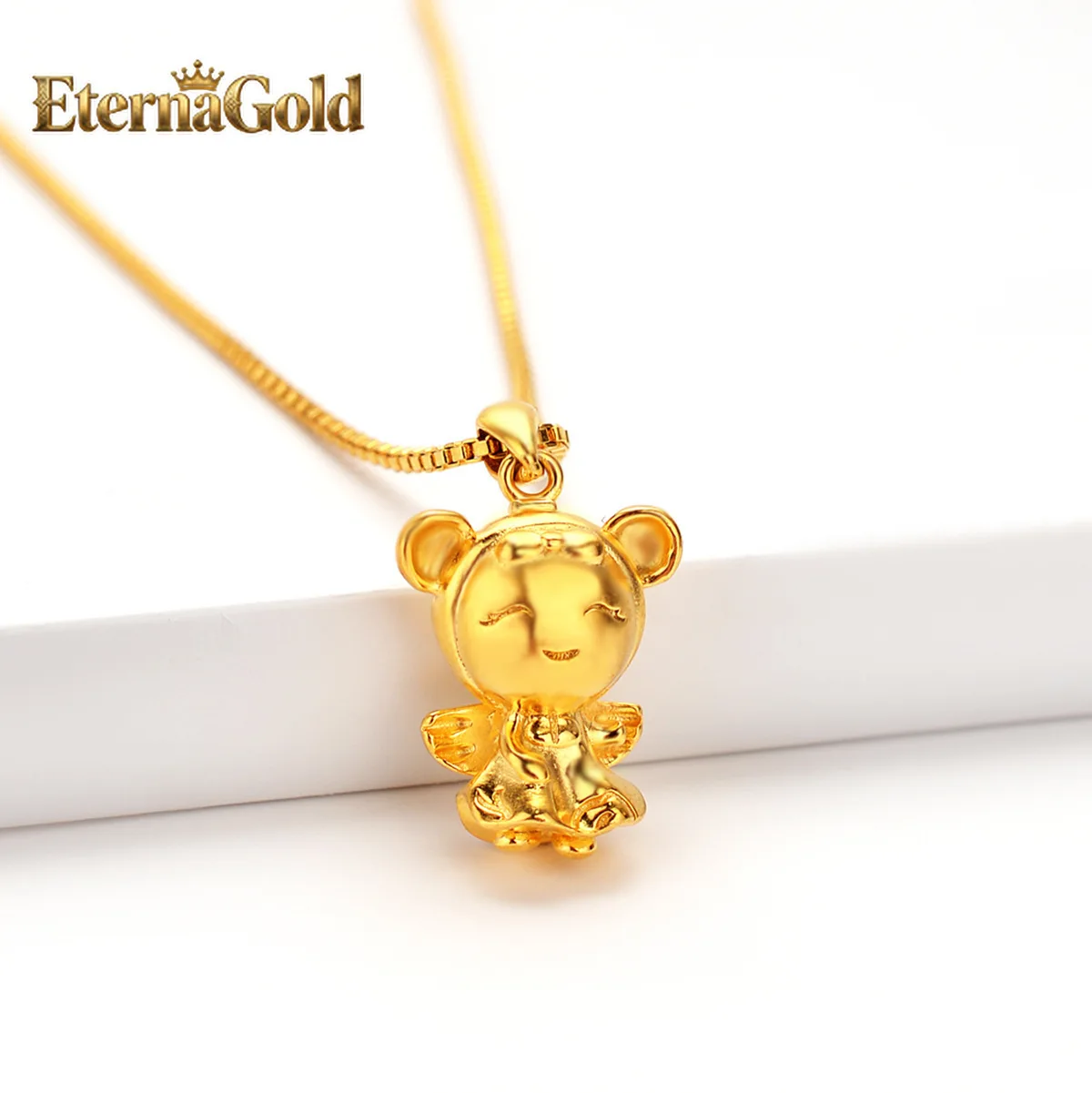 Кулон EternaGold «Европейская монета с ангелом» из чистого золота 999 пробы для женщин, 24K — чистое золото AU999, четкий узор в виде евро, тонкие детали ангела.
Кулон EternaGold «Европейская монета с ангелом» из чистого золота 999 пробы для женщин, 24K — чистое золото AU999, четкий узор в виде евро, тонкие детали ангела.