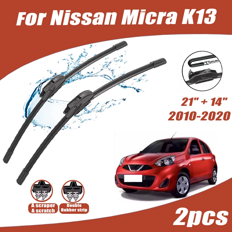 2Pcs 21"+14" Front Windshield Wiper Blades For Nissan Micra K13 2010-2020 2011 2012 2013 2014 Quiet Durable Windscreen Wipers
2Pcs 21"+14" Front Windshield Wiper Blades For Nissan Micra K13 2010-2020 2011 2012 2013 2014 Quiet Durable Windscreen Wipers