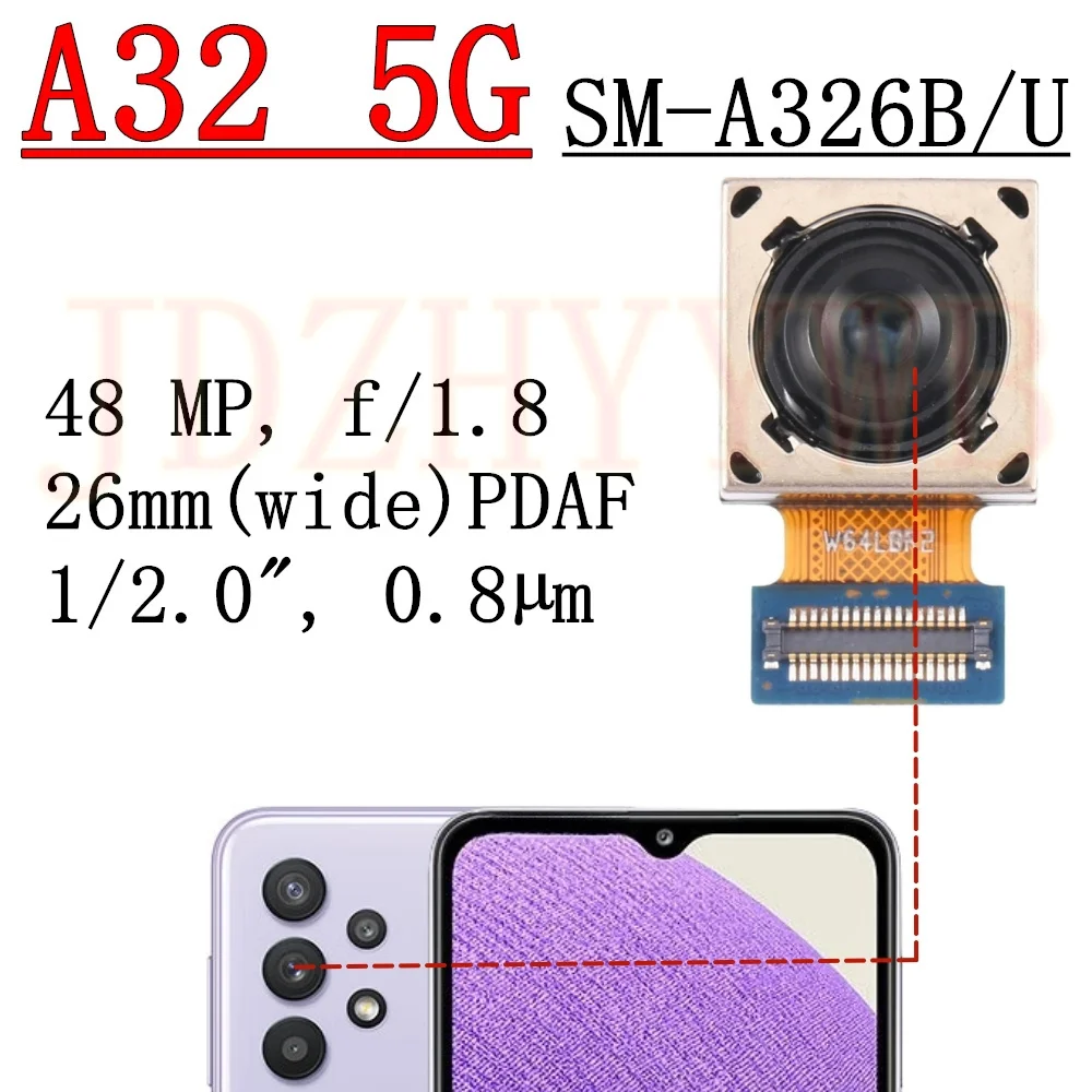 Rear Front Camera Module For Samsung Galaxy A32 5G A326B A326U Frontal Selfie Wide Main Back Facing Camera Flex Cable
Rear Front Camera Module For Samsung Galaxy A32 5G A326B A326U Frontal Selfie Wide Main Back Facing Camera Flex Cable