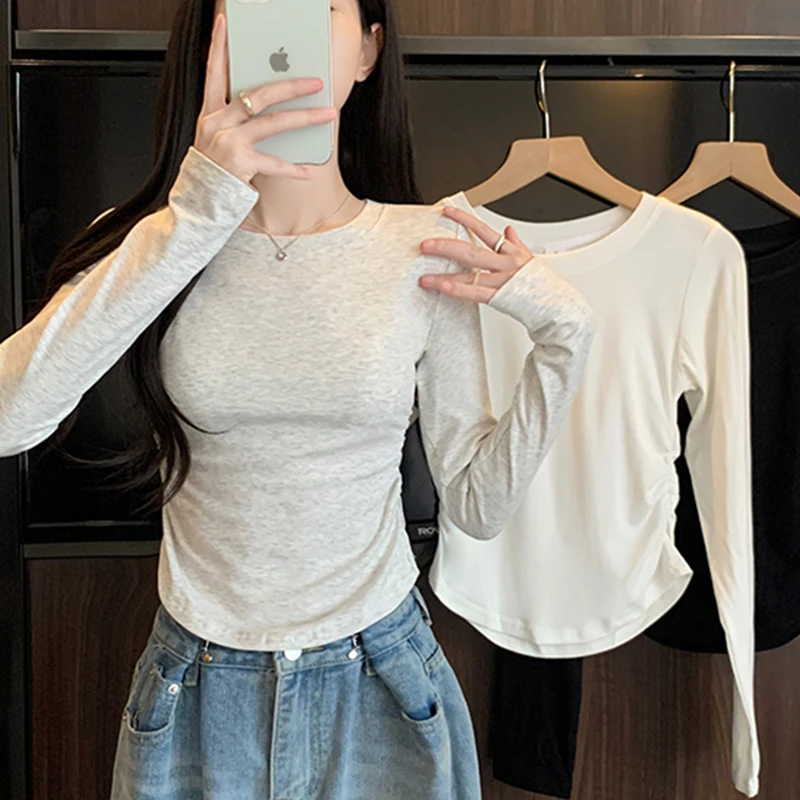 Autumn O Neck Long Sleeve Shirt Women Ribbed Sexy Y2k Cropped Tops 2024 Korean Black Casual Slim Fit Basic Woman Skinny T Shirts
Autumn O Neck Long Sleeve Shirt Women Ribbed Sexy Y2k Cropped Tops 2024 Korean Black Casual Slim Fit Basic Woman Skinny T Shirts