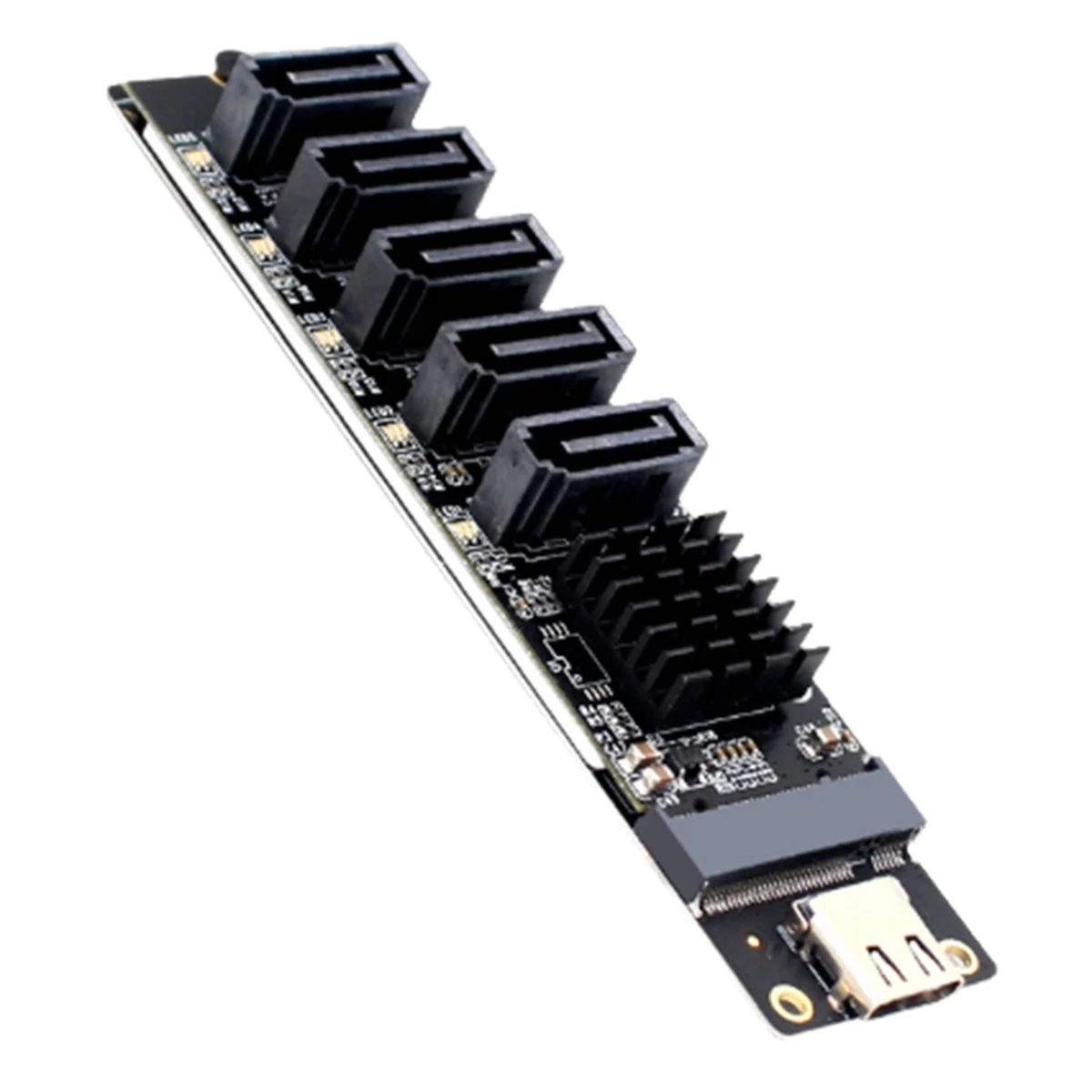 Карта адаптера TYPE-C — SATA — 5-портовый SATA3 6 Гбит/с Карта адаптера расширения USB10G JM575+JMS580-AB01
Карта адаптера TYPE-C — SATA — 5-портовый SATA3 6 Гбит/с Карта адаптера расширения USB10G JM575+JMS580-AB01