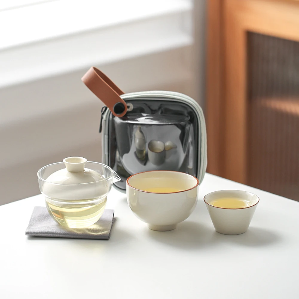 Travel Tea Set Quick Cup One Pot Two Cups Outdoor Glass Carry-On Tea Set Kung Fu Tea Handmade Portable Quick Flush Cups
Travel Tea Set Quick Cup One Pot Two Cups Outdoor Glass Carry-On Tea Set Kung Fu Tea Handmade Portable Quick Flush Cups
