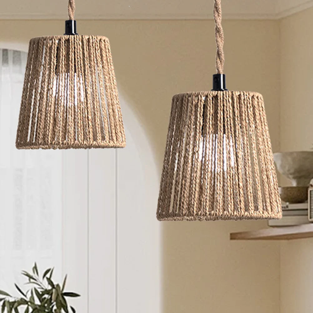 Retro Decor Rope Lampshade Hotel Lampshades Small Weaving Light Bohemian Style Khaki Supply for Ceiling
Retro Decor Rope Lampshade Hotel Lampshades Small Weaving Light Bohemian Style Khaki Supply for Ceiling