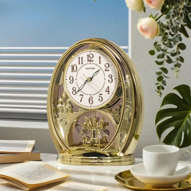 Lisheng advanced seat clock living room, high-end desktop silent European seat clock ornament
Lisheng advanced seat clock living room, high-end desktop silent European seat clock ornament