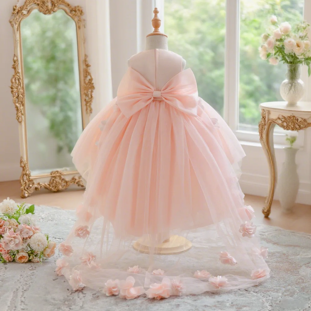 Girls elegant party dress perfect for weddings and events design stylish train design elegant sweet floral dress
Girls elegant party dress perfect for weddings and events design stylish train design elegant sweet floral dress