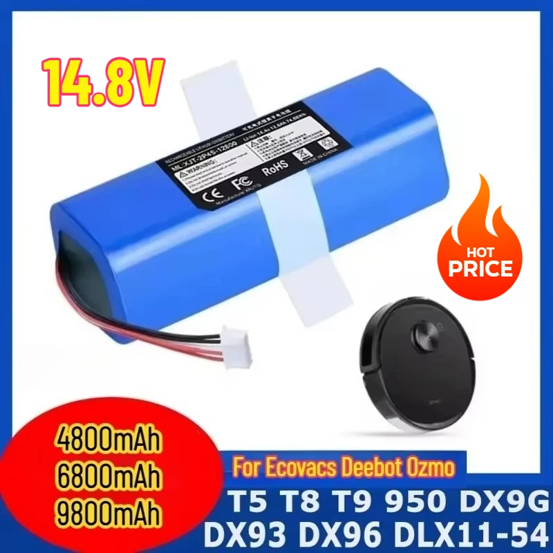 Сменный аккумулятор 14,8 В для робота-пылесоса ECOVACS Deebot Ozmo 950 T8 T8 + T5Max Power Hero T10 T9 X1 DX65 DX96 DX93
Сменный аккумулятор 14,8 В для робота-пылесоса ECOVACS Deebot Ozmo 950 T8 T8 + T5Max Power Hero T10 T9 X1 DX65 DX96 DX93