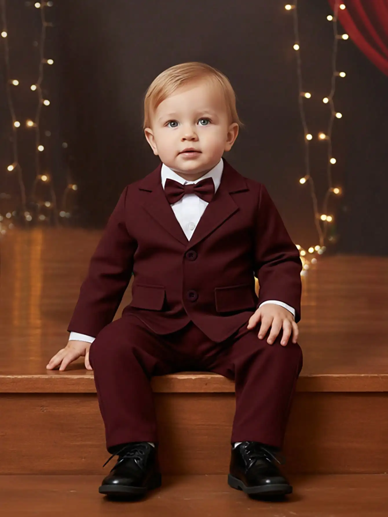 Комплект из 2 предметов: пиджак, галстук-бабочка и брюки для мальчика на особых случаев
Комплект из 2 предметов: пиджак, галстук-бабочка и брюки для мальчика на особых случаев