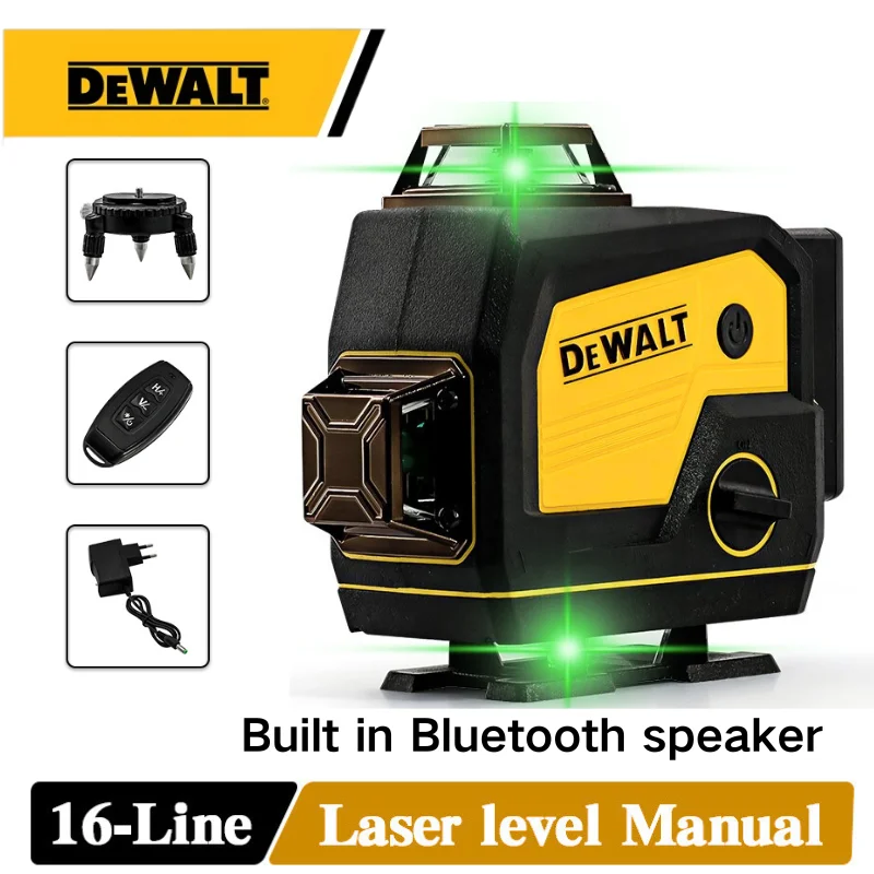 Dewalt New Upgrade Built In Bluetooth Industry Cross Laser Level 4D/16 lines Vertical Horizontal Laser Level Measuring Tools
Dewalt New Upgrade Built In Bluetooth Industry Cross Laser Level 4D/16 lines Vertical Horizontal Laser Level Measuring Tools