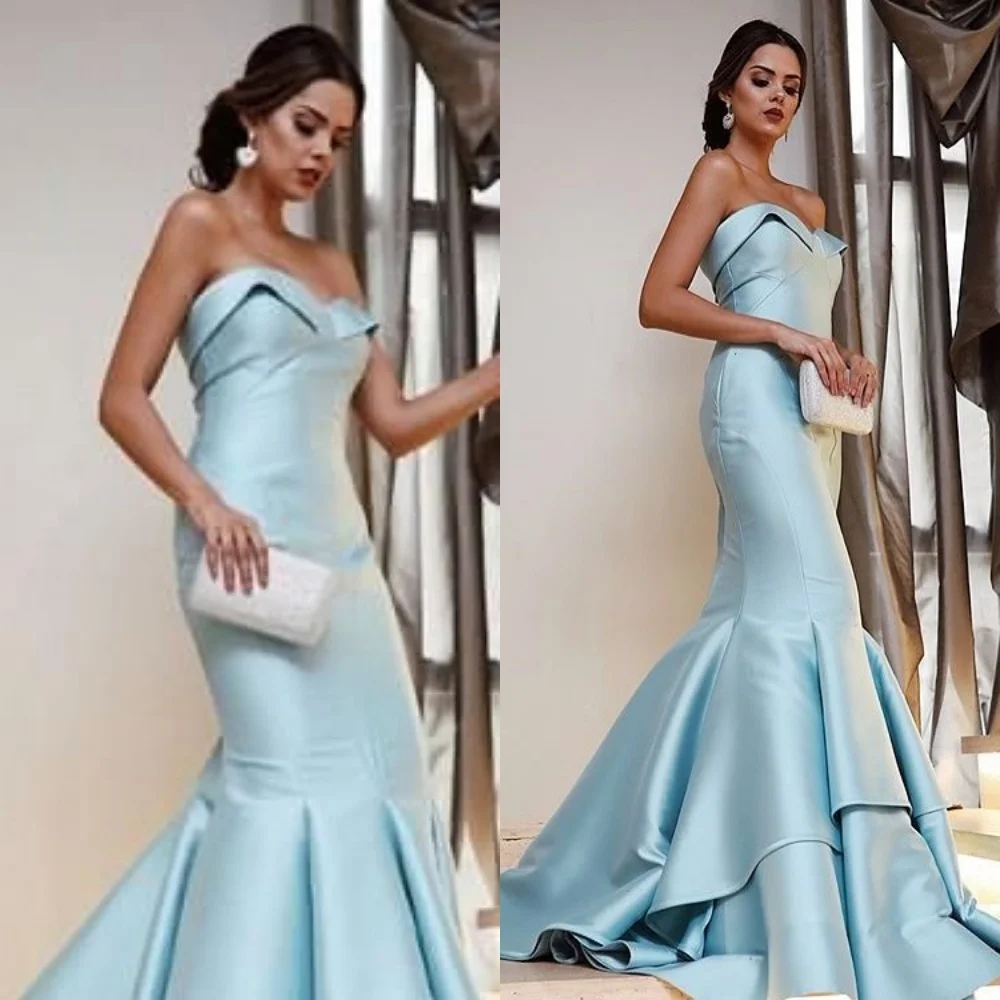 Customized Graceful Sweetheart Strapless Evening Dress Delicate Zipper Back Prom Dress Temperament Tiered Mermaid Part
Customized Graceful Sweetheart Strapless Evening Dress Delicate Zipper Back Prom Dress Temperament Tiered Mermaid Part