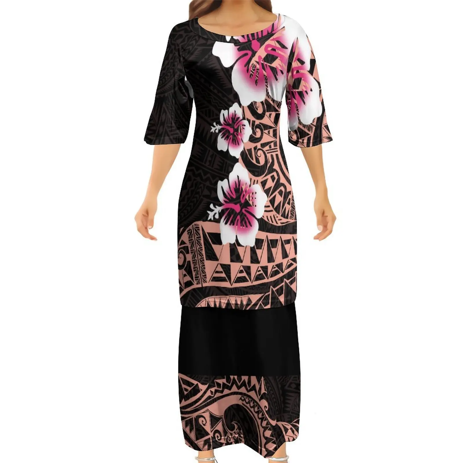 Custom-Made Women'S 2-Piece Set Of Top And Skirt Loose And Casual Island Retro Art Dress Polynesian Tribal Design Puletasi
Custom-Made Women'S 2-Piece Set Of Top And Skirt Loose And Casual Island Retro Art Dress Polynesian Tribal Design Puletasi