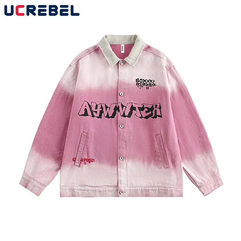 Gradient Dyed Print Jacket Mens Spliced Lapel Autumn Winter High Street Single Breasted Long Sleeve Jacket Men Outerwear
Gradient Dyed Print Jacket Mens Spliced Lapel Autumn Winter High Street Single Breasted Long Sleeve Jacket Men Outerwear