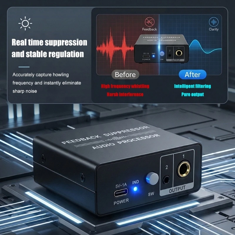 Rechargeable Mini Microphone Feedback Suppressor Intelligent Auditory Processor And Anti Feedback For Professional D2RC
Rechargeable Mini Microphone Feedback Suppressor Intelligent Auditory Processor And Anti Feedback For Professional D2RC