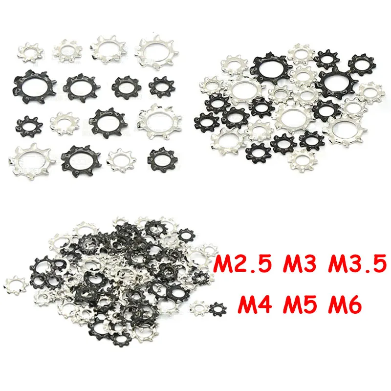 100pcs 65Mn External Toothed Serrated Lock Washer Shakeproof Star Gasket Nickel Plating/Black Zinc M2.5 M3 M3.5 M4 M5 M6
100pcs 65Mn External Toothed Serrated Lock Washer Shakeproof Star Gasket Nickel Plating/Black Zinc M2.5 M3 M3.5 M4 M5 M6