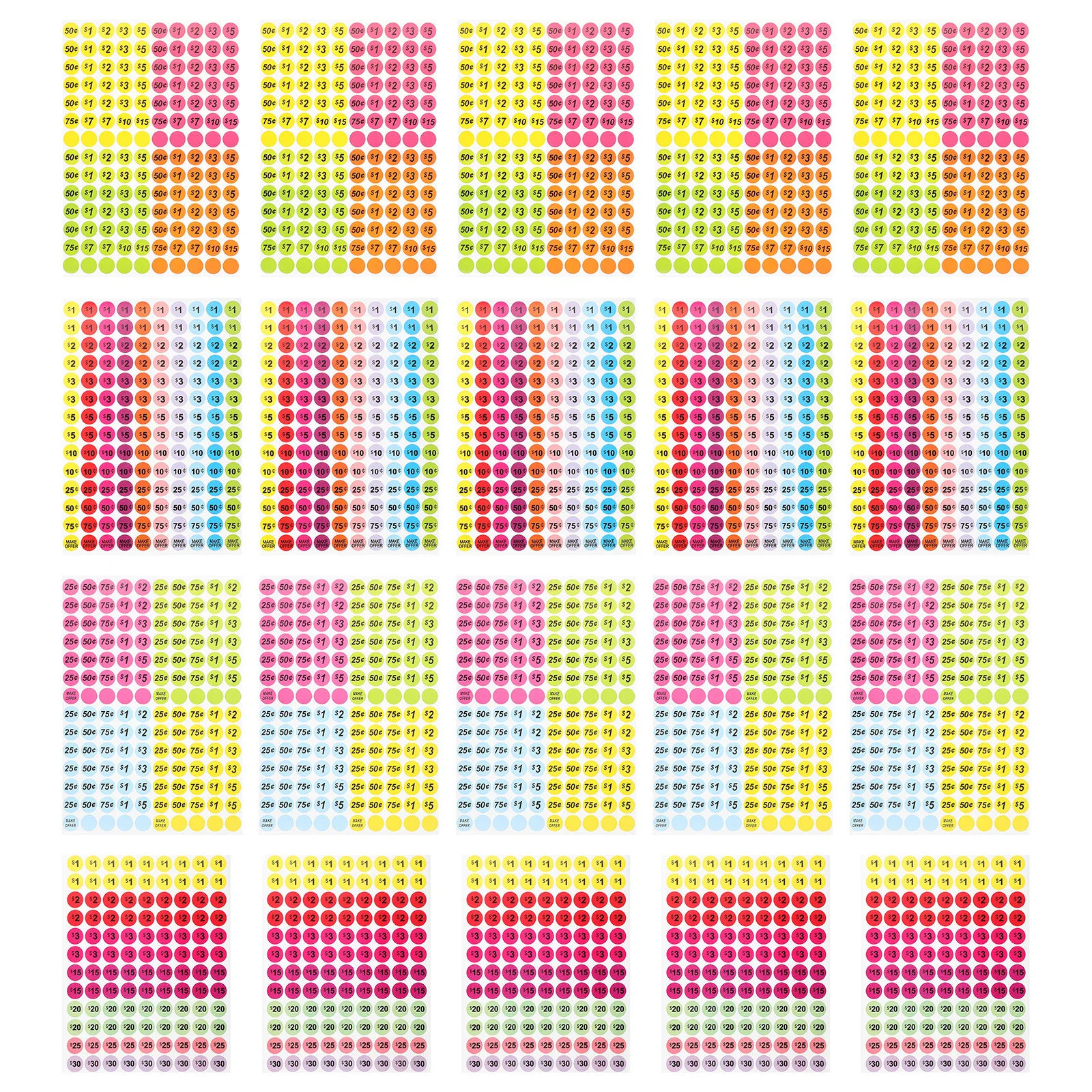 20 листов наклейки с ценами, предварительно ценные этикетки, подходящие для гаража, двора, распродажа, ценники, этикетки, товары для продажи в гараже
20 листов наклейки с ценами, предварительно ценные этикетки, подходящие для гаража, двора, распродажа, ценники, этикетки, товары для продажи в гараже