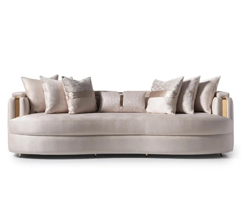 Luxury Furniture Italian Design Living Room Sofa Beige Velvet Fabric Upholstery 3 Seat Sofa for Villa Hotel
Luxury Furniture Italian Design Living Room Sofa Beige Velvet Fabric Upholstery 3 Seat Sofa for Villa Hotel