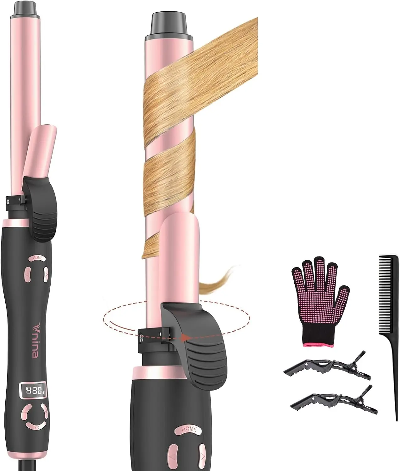 Rotating Curling Iron Automatic Curling Wand with 12 Temperature & Memory Mode Perfect for Beach Waves
Rotating Curling Iron Automatic Curling Wand with 12 Temperature & Memory Mode Perfect for Beach Waves